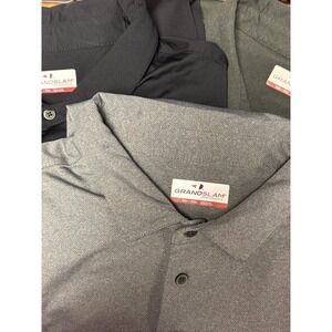 Grand Slam Men's XXL Long Sleeve Performance Polo Button Collared Comfort Lot/3